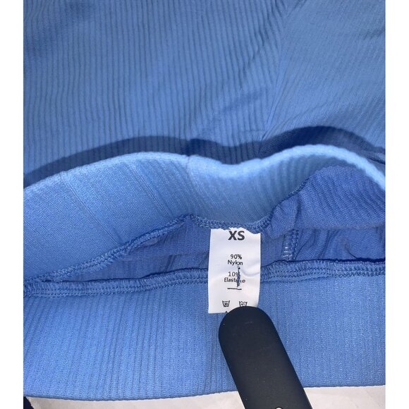 HALARA Light Blue Ruffle Hem Shorts XS - Comfortable Nylon & Elastane Blend - Picture 3 of 6